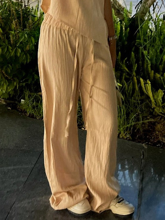Crinkle Linen Pants