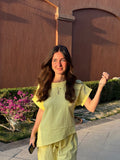 Crinkle Asymmetrical Top