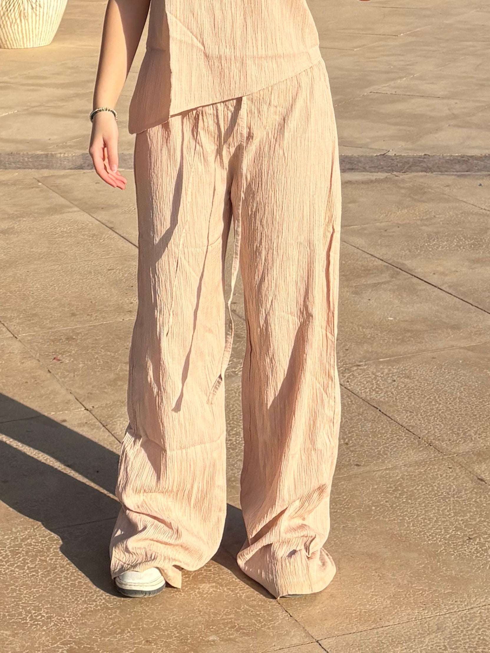 Crinkle Linen Pants